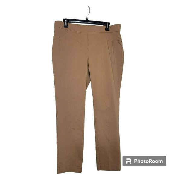 89th & Madison Pants,Women PL, Brown, Ankle Length, Pull On, Pockets, Comfy, EUC - Picture 6 of 12
